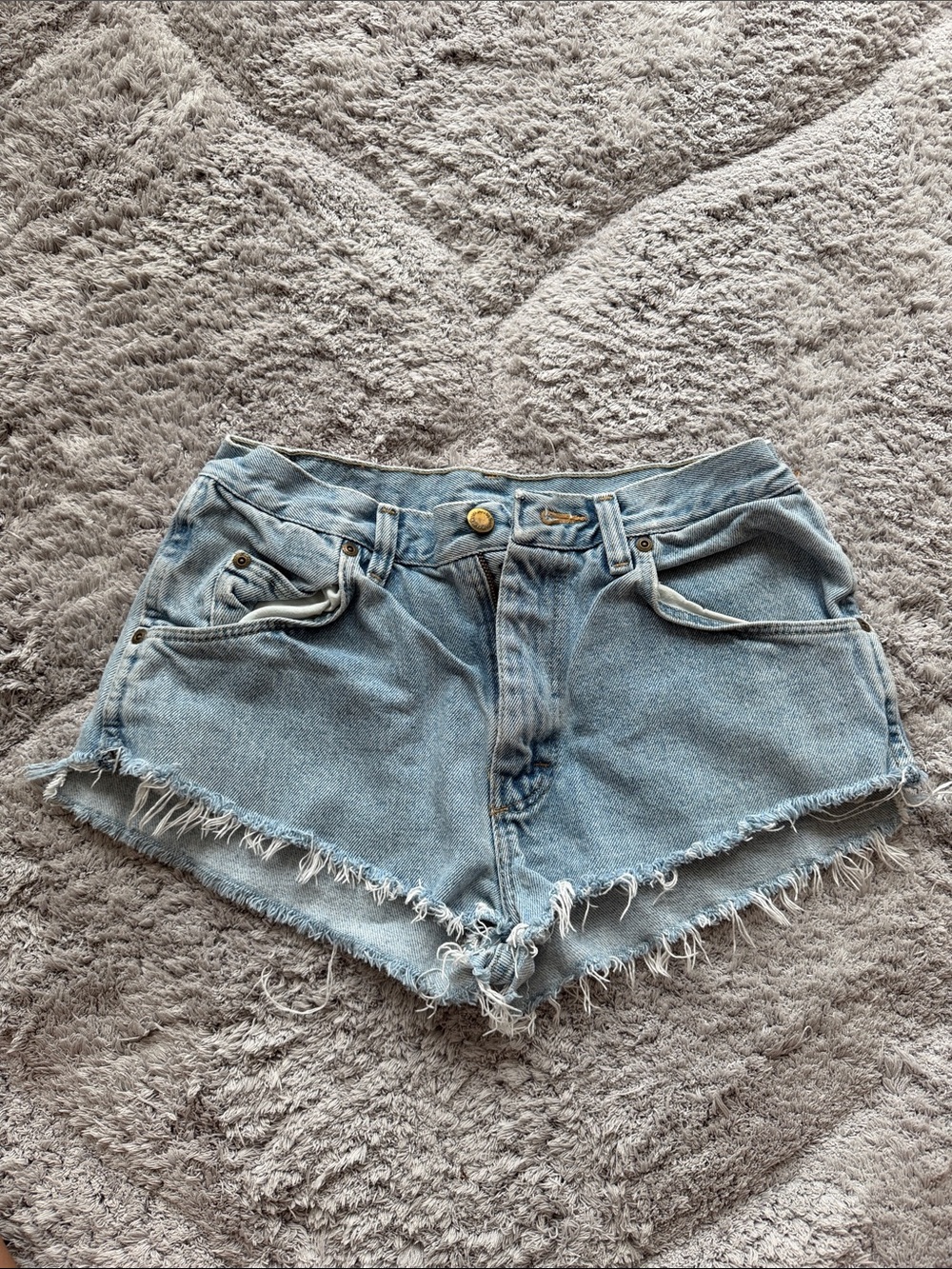 Wrangler Light Wash Denim Cutoff Shorts